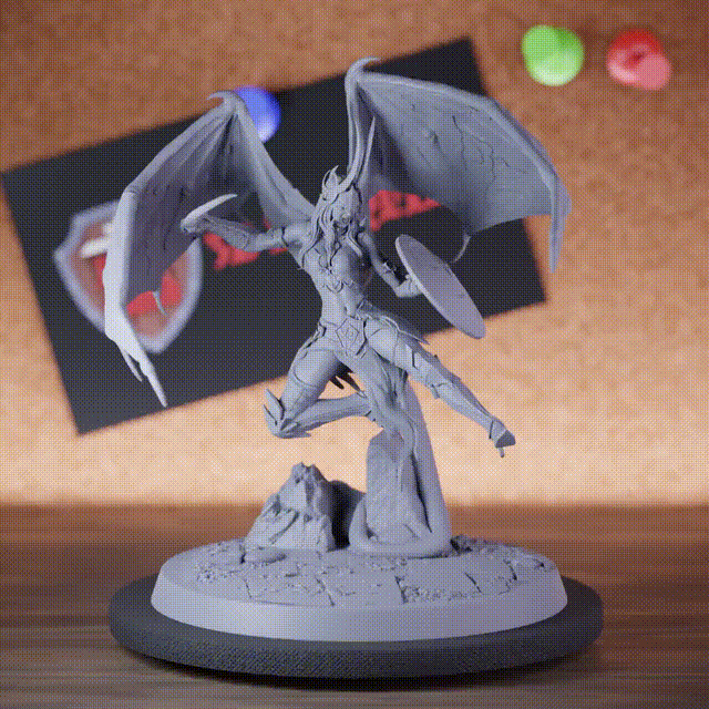 Fiend 5e | DnD Cambion Fiend Sickle Warrior II Miniature