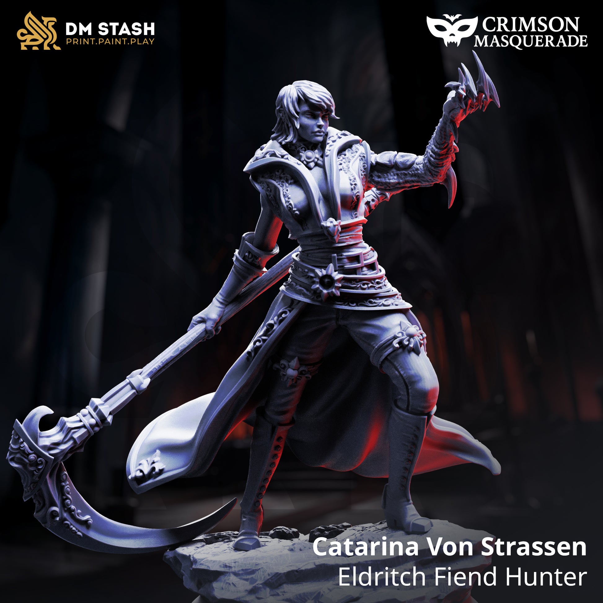 Crimson Masquerade Bundle | DnD Miniature Set | 32-75mm