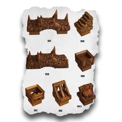 DnD Terrain Tiles | Modular Fantasy Cave Dungeon #8