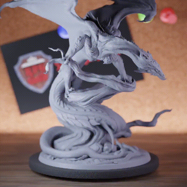 Drache 5e | DnD Chromatischer Grüner Schlangendrache Miniatur 