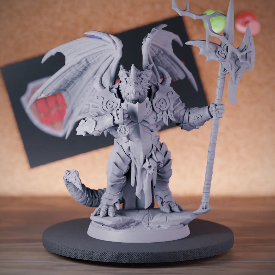 Dragonborn 5e | DnD Dragonborn Fighter Of Tiamat Miniature