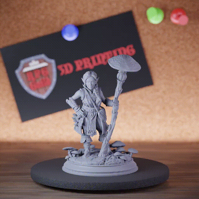 Elf 5e | DnD Druid Staff Caster Miniature