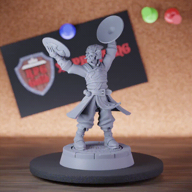 Bard 5e | DnD Human Cymbal Master Mask Miniature