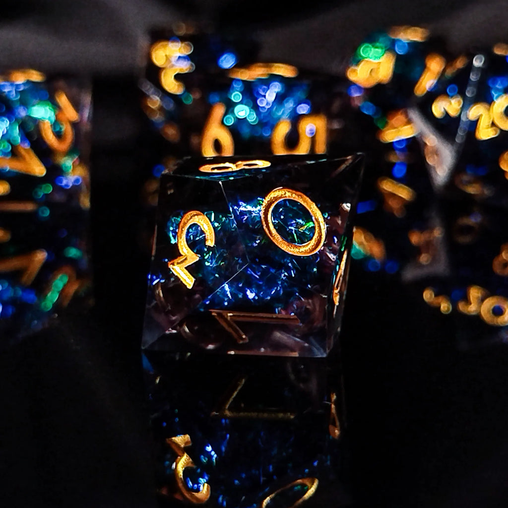 Handmade DnD Dice | Dice Set of 7 | Cosmic Magic