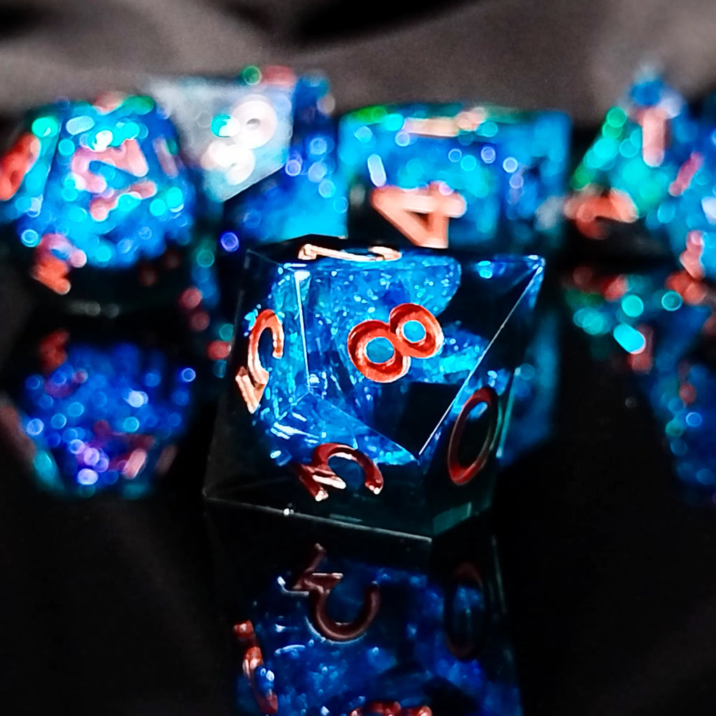 Handmade DnD Dice | Dice Set of 7 | Arcane Storm