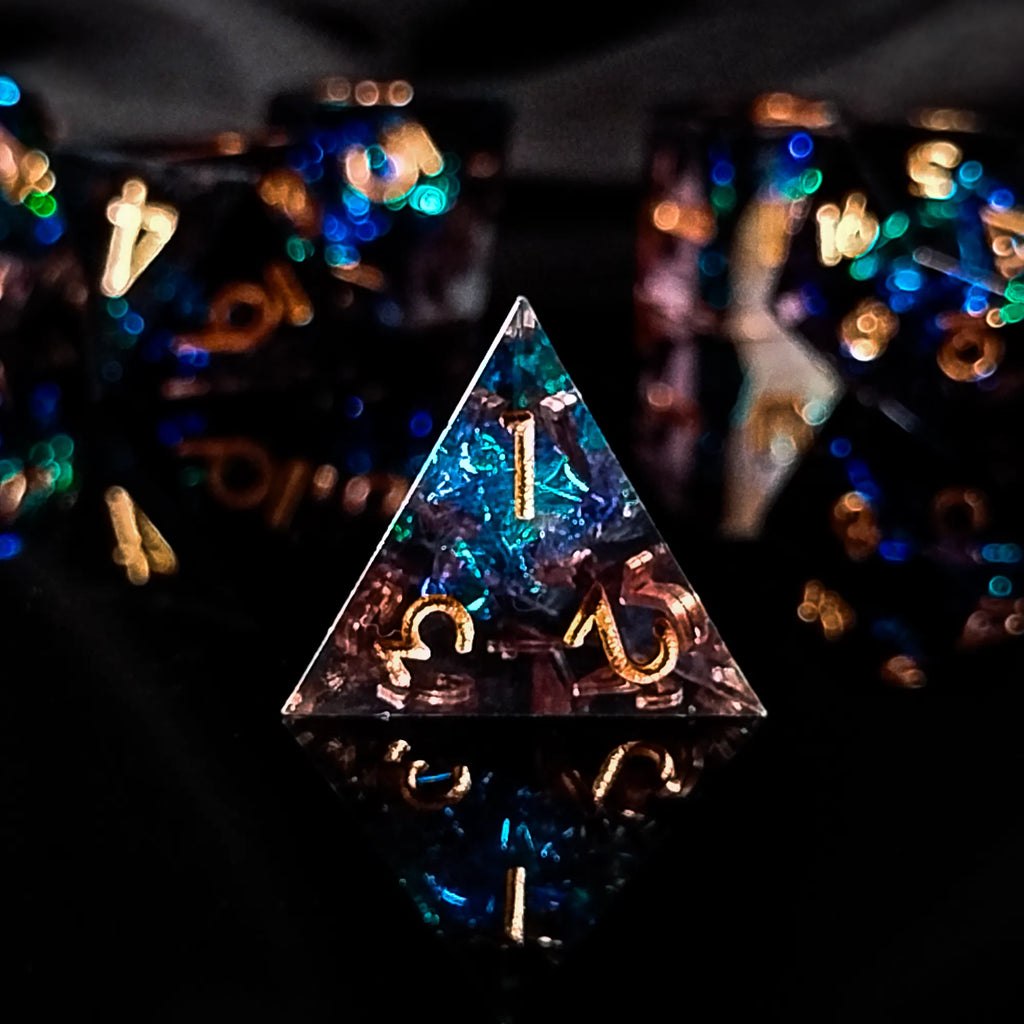 Handmade DnD Dice | Dice Set of 7 | Dark Arcane