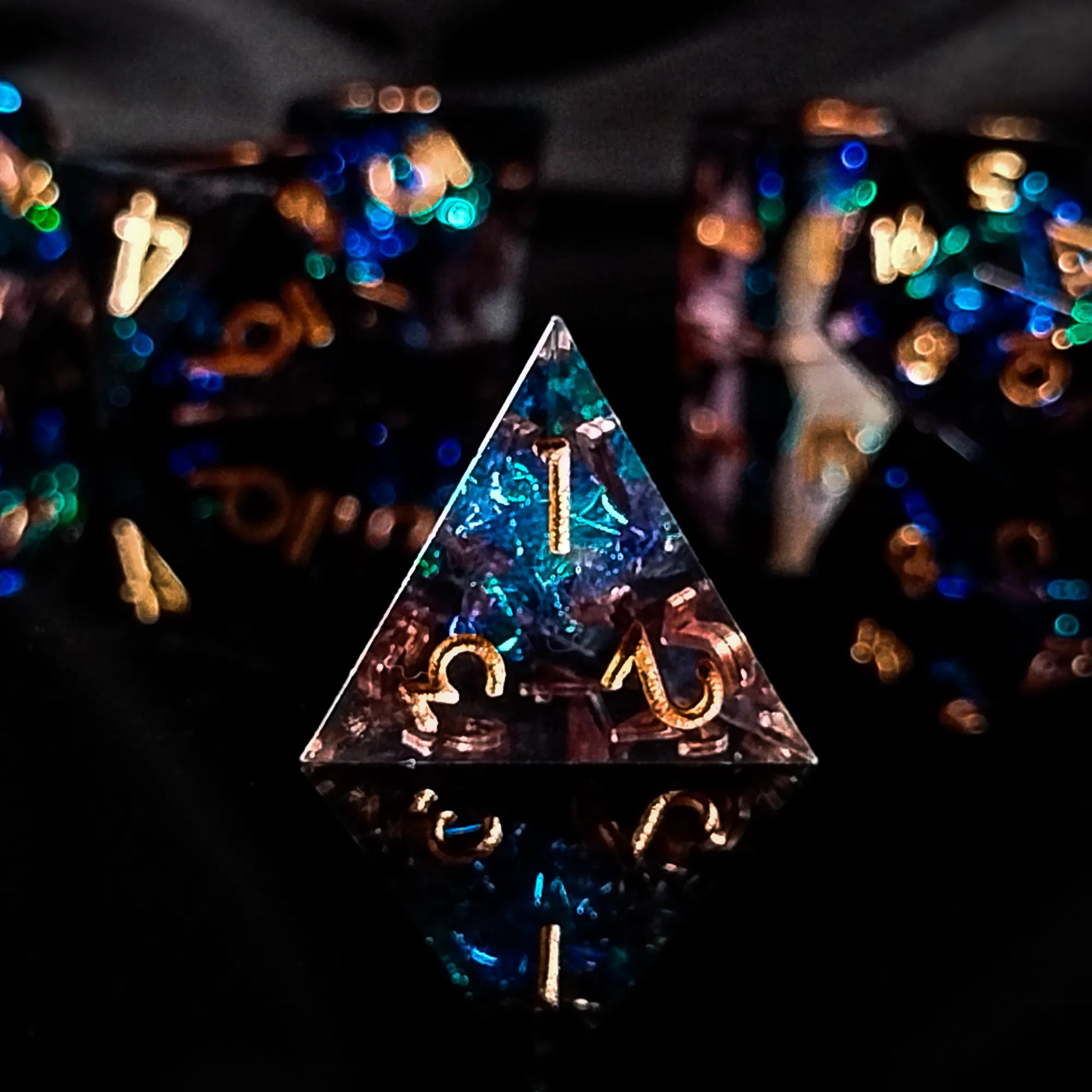 Handmade DnD Dice | Dice Set of 7 | Dark Arcane