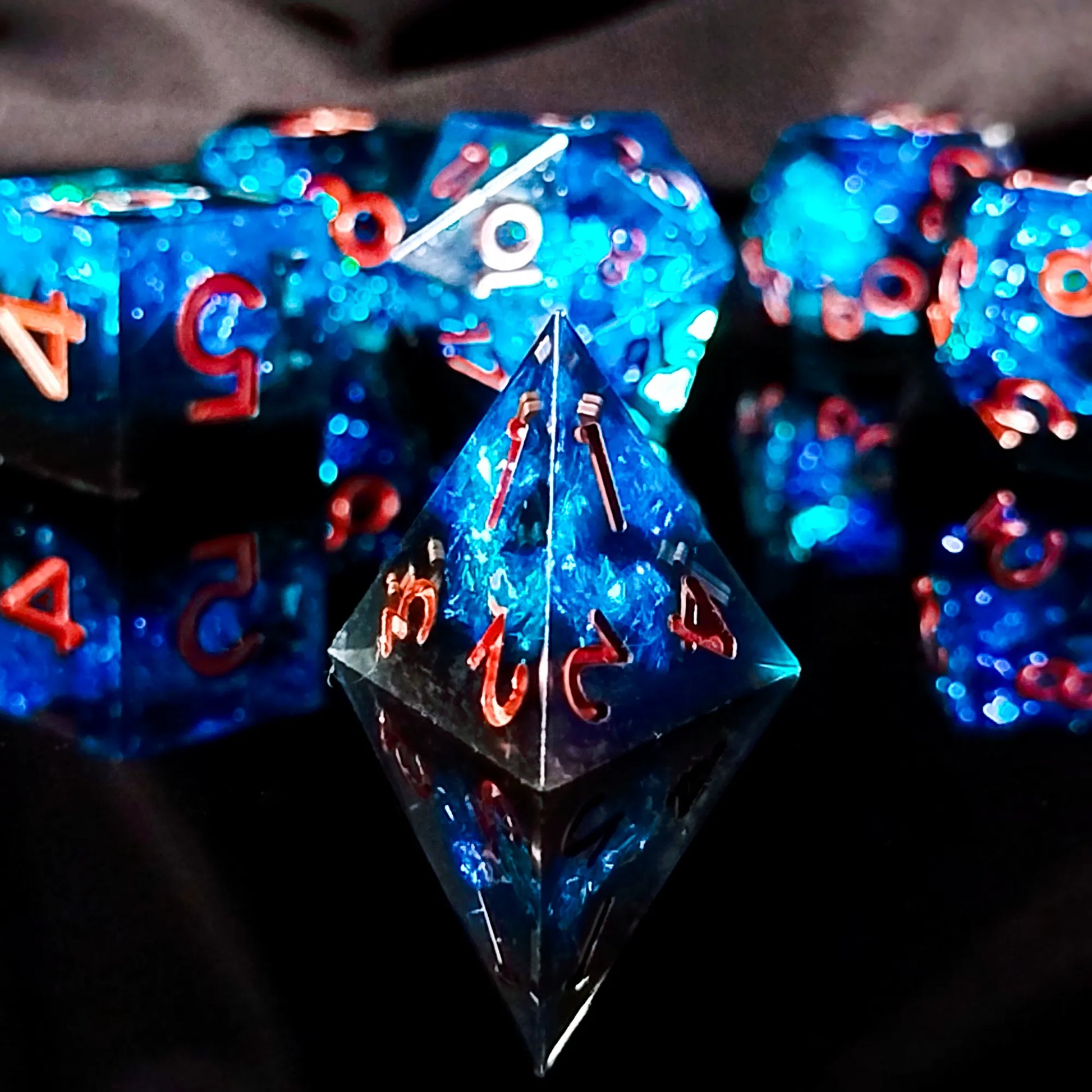 Handmade DnD Dice | Dice Set of 7 | Arcane Storm
