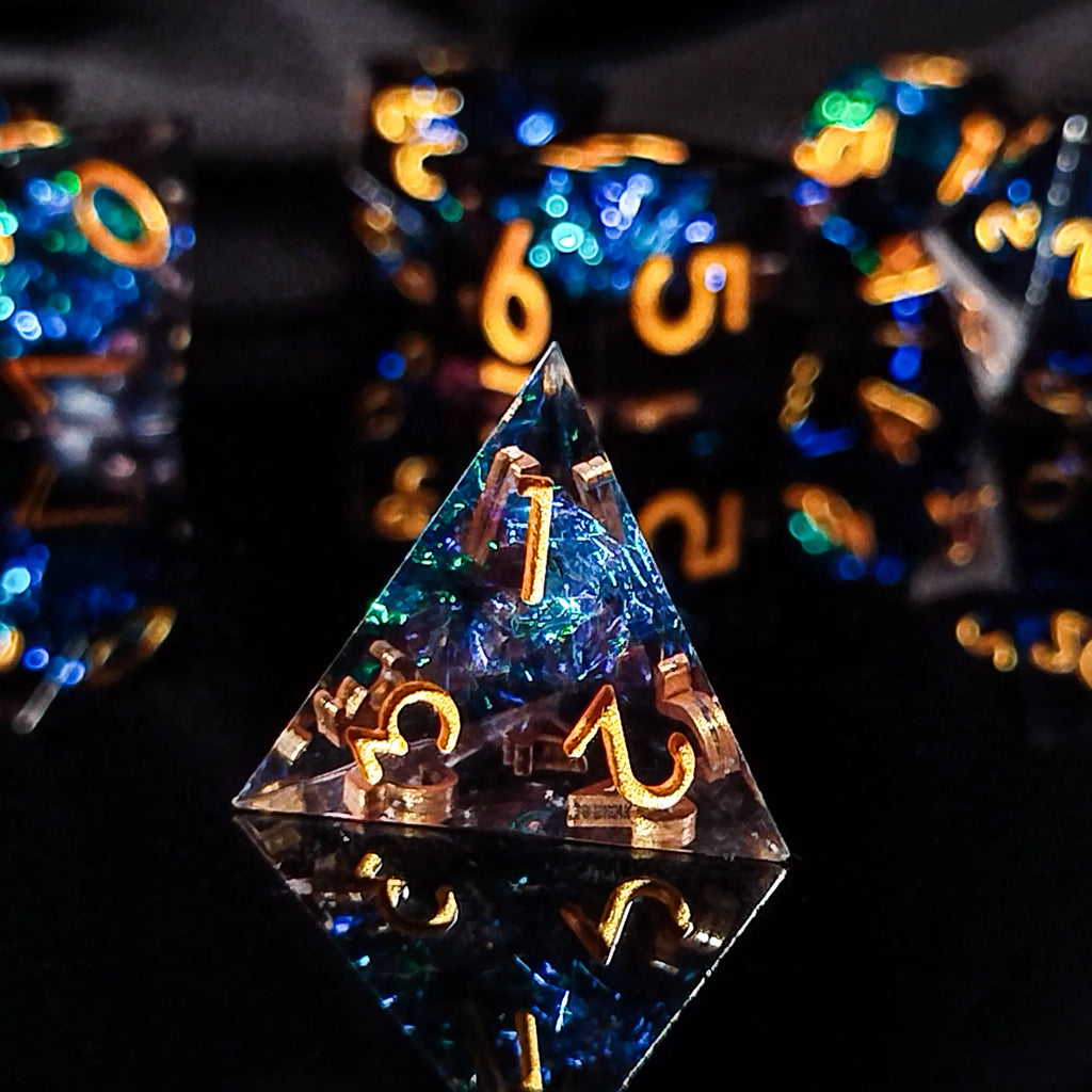 Handmade DnD Dice | Dice Set of 7 | Cosmic Magic