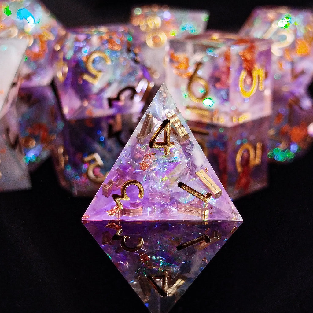Handmade DnD Dice | Dice Set of 7 | Crystal Magic