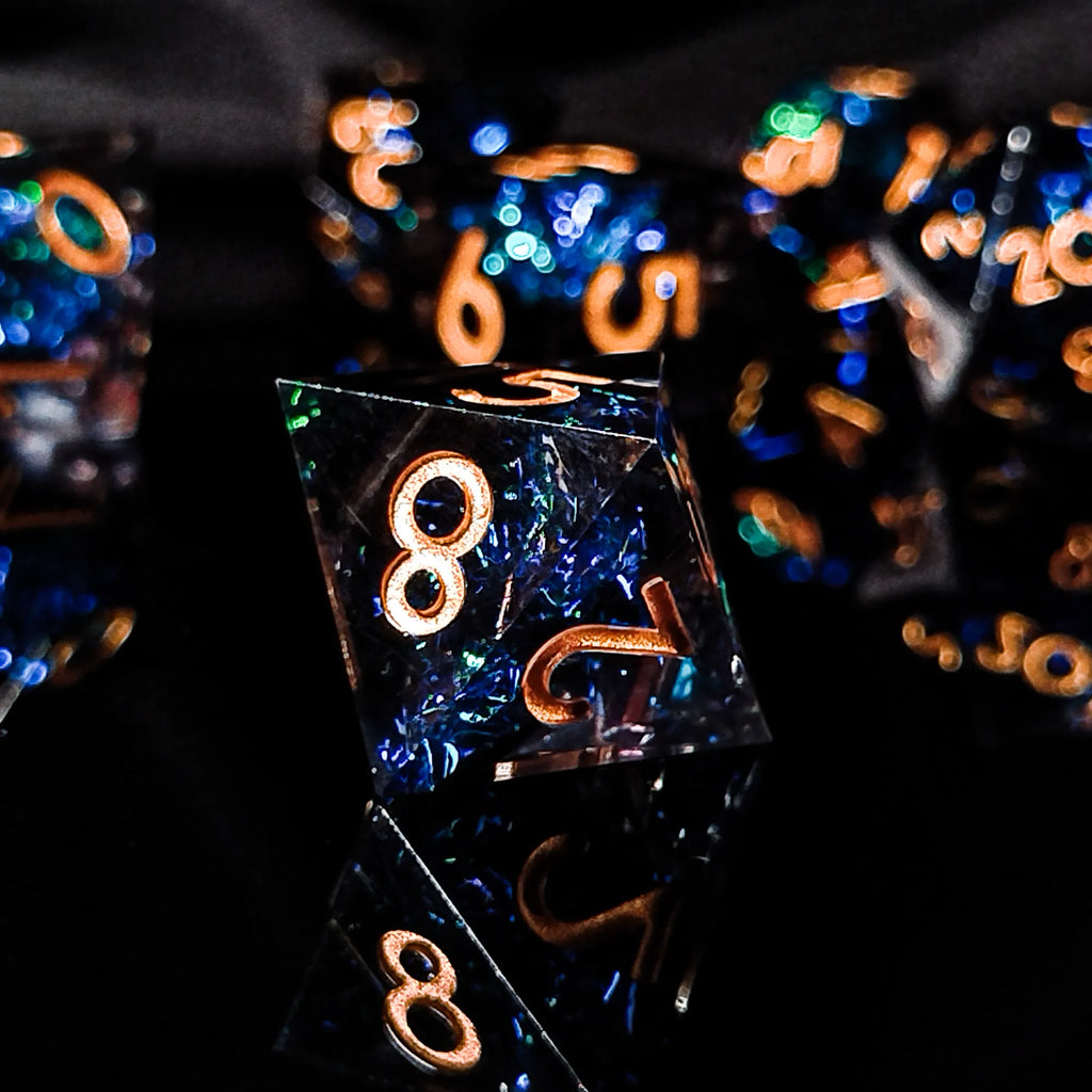 Handmade DnD Dice | Dice Set of 7 | Dark Arcane