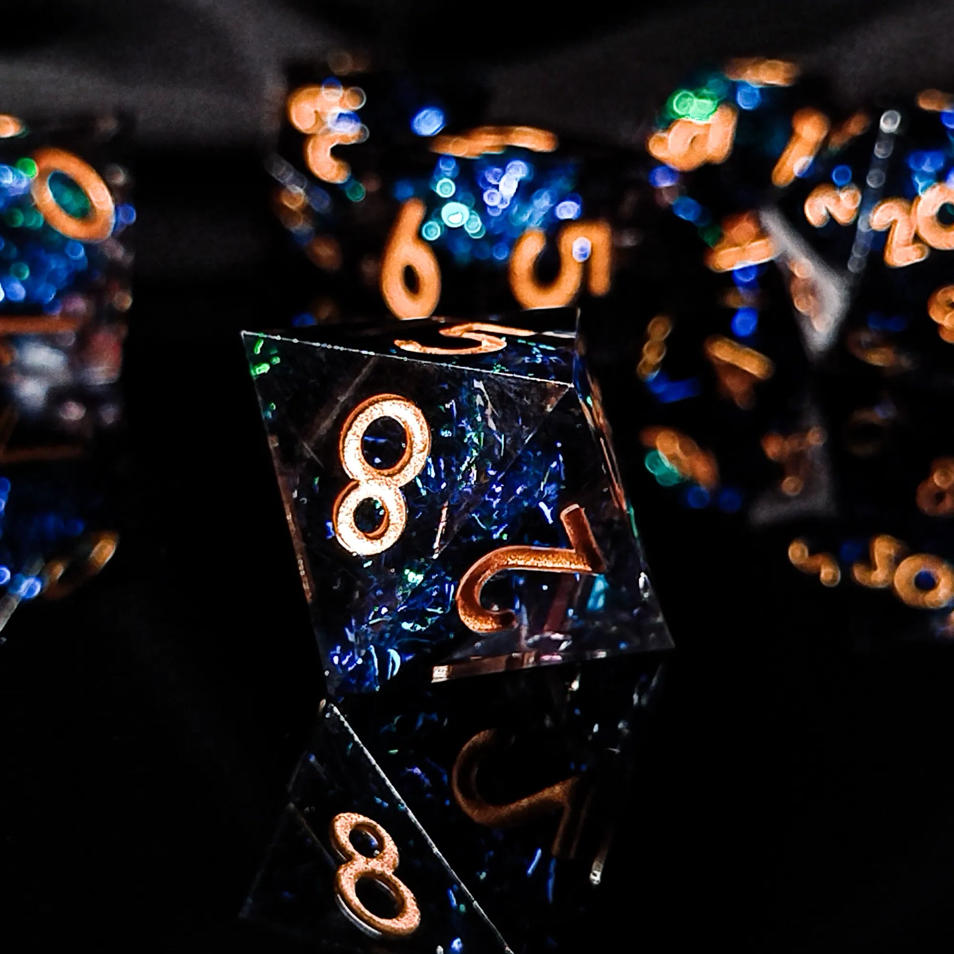 Handmade DnD Dice | Dice Set of 7 | Dark Arcane