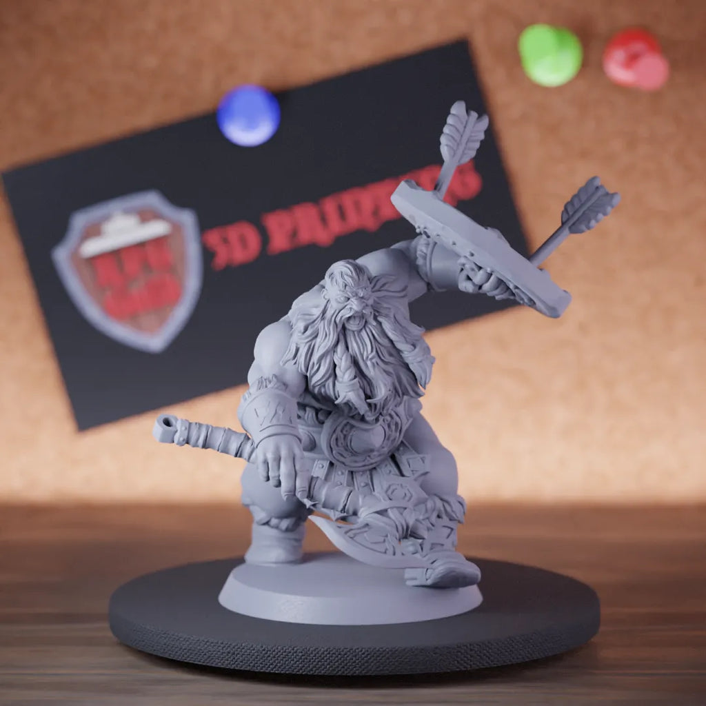 Dwarf 5e | DnD Dwarf Warrior Guard Defender Miniature