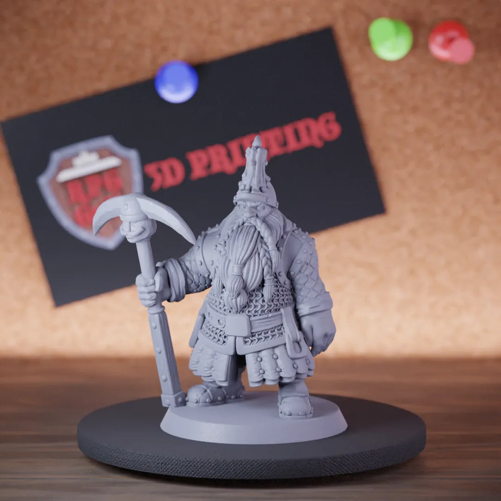Dwarf 5e | DnD Dwarf Miner Worker Miniature