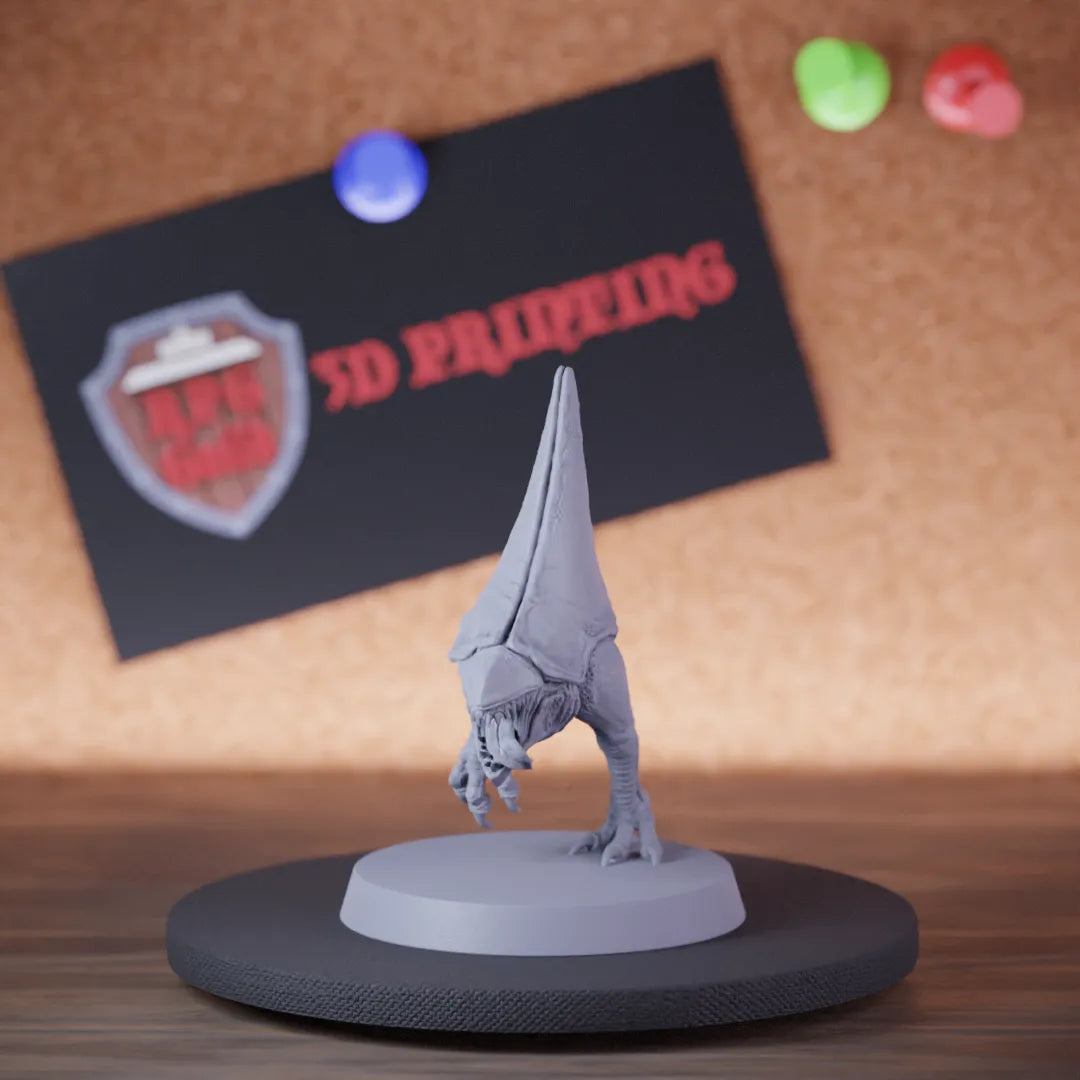 Highly detailed abyssal lesser chicken dino miniature of DD, perfect for DnD 5e encounters, fantasy tabletop RPG campaigns, painting and display.