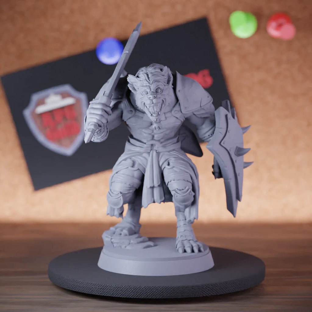 Gnoll 5e | DnD Gnoll Barbarian Warchief Sword Miniature