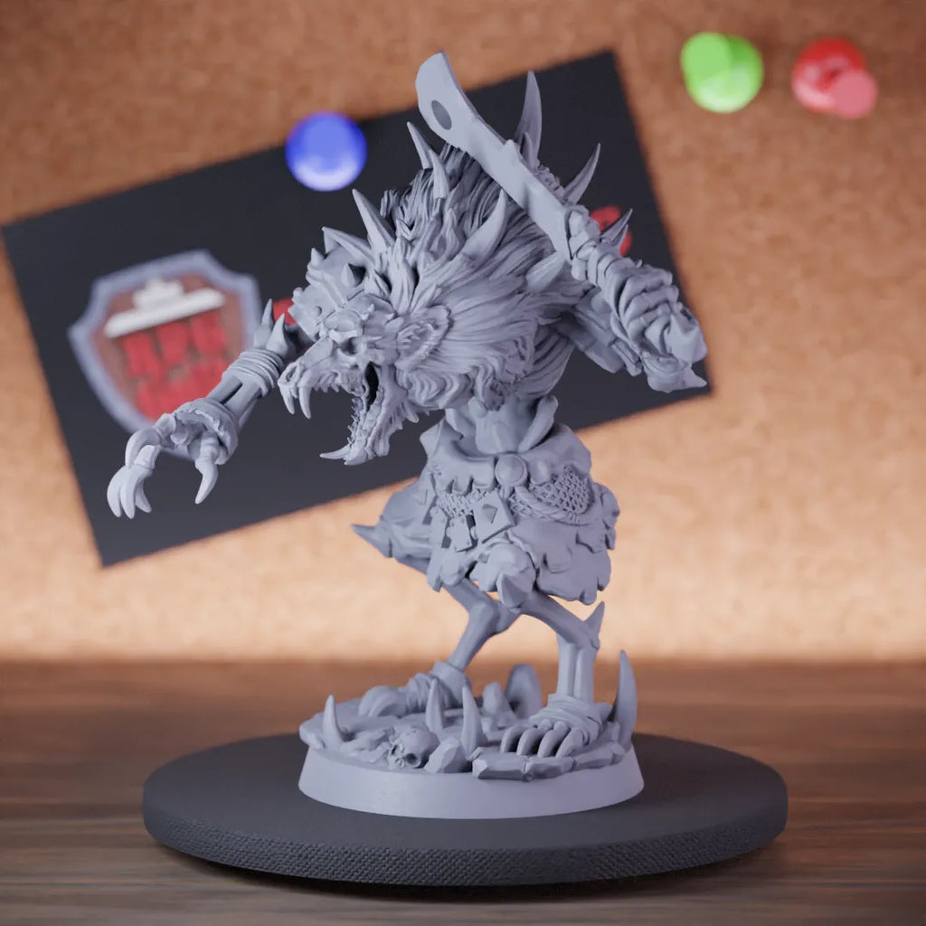 Gnoll 5e | DnD Bone Gnoll Warchief Monster Miniature