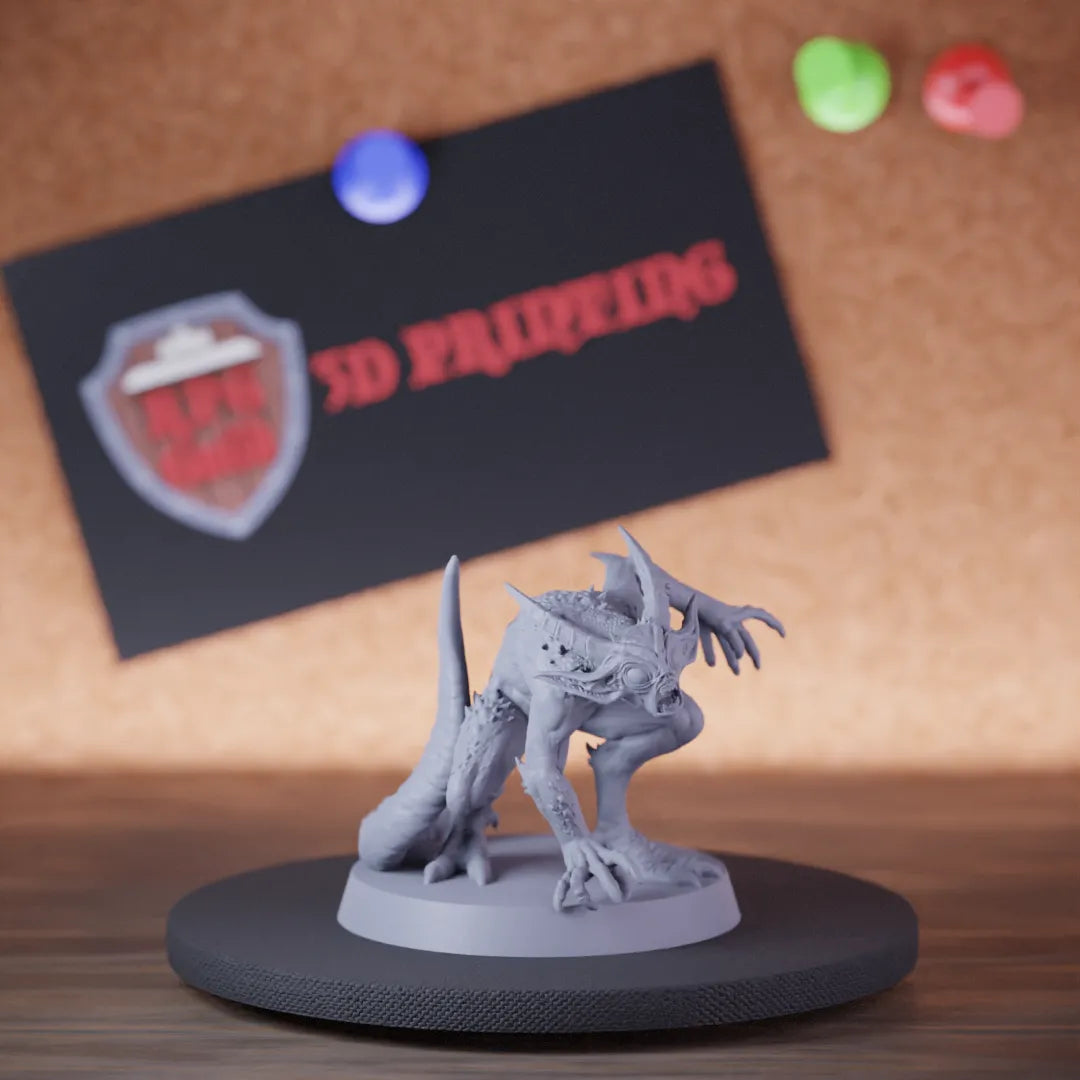 Highly detailed demon lesser quasit fiend miniature of DD, perfect for DnD 5e encounters, fantasy tabletop RPG campaigns, painting and display.