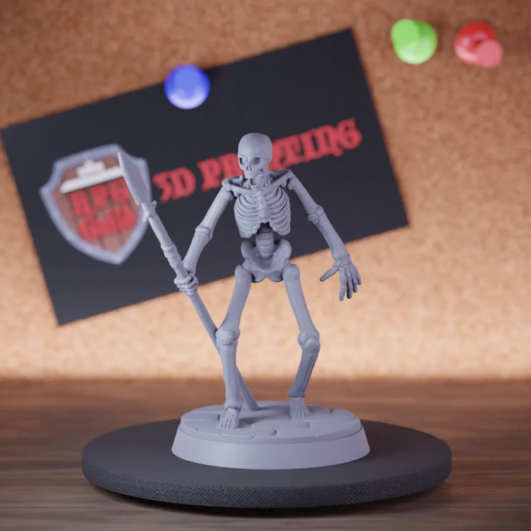 Skeleton 5e | DnD Simple Undead Skeleton Spear Miniature