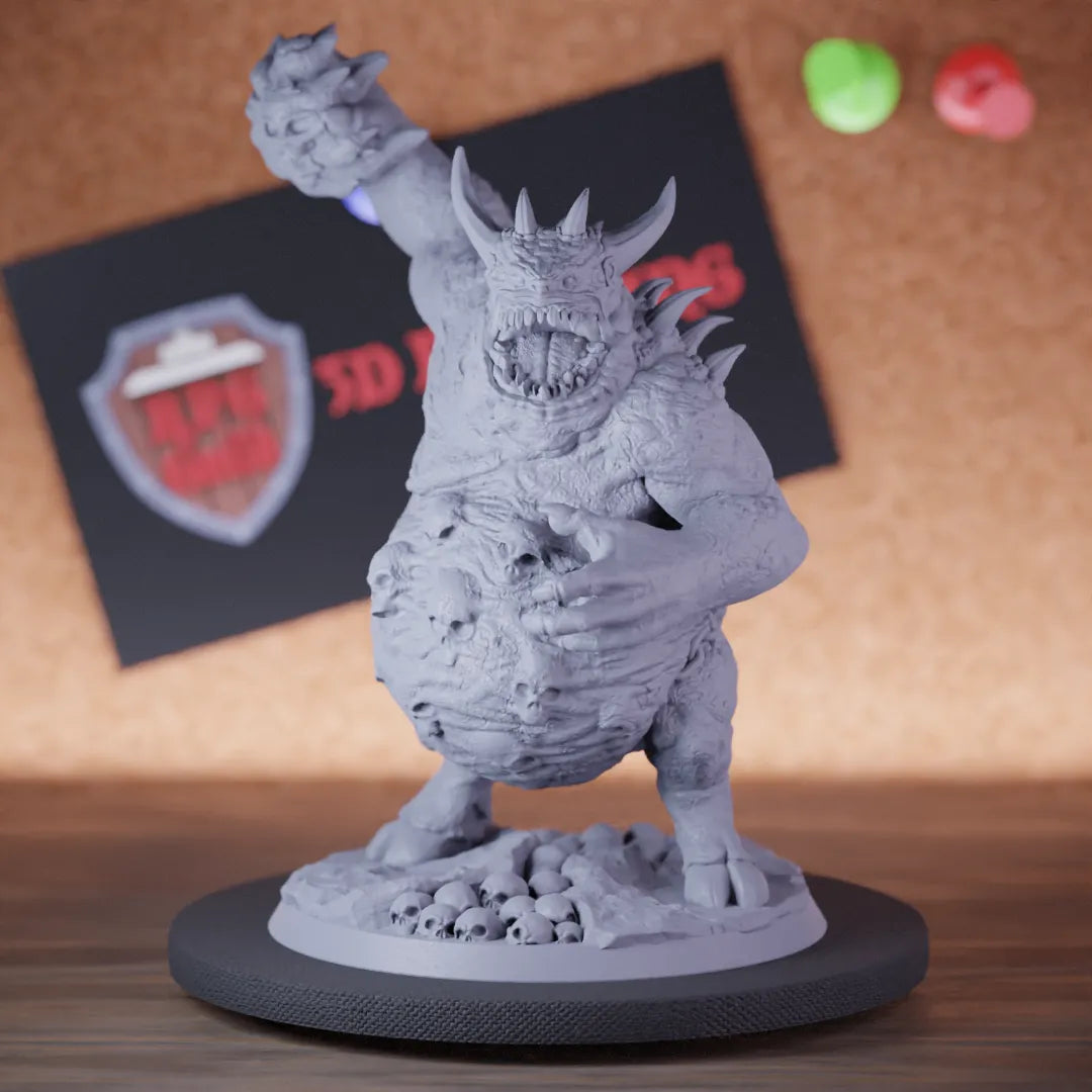 Highly detailed demon solamith fiend miniature of DD, perfect for DnD 5e encounters, fantasy tabletop RPG campaigns, painting and display.