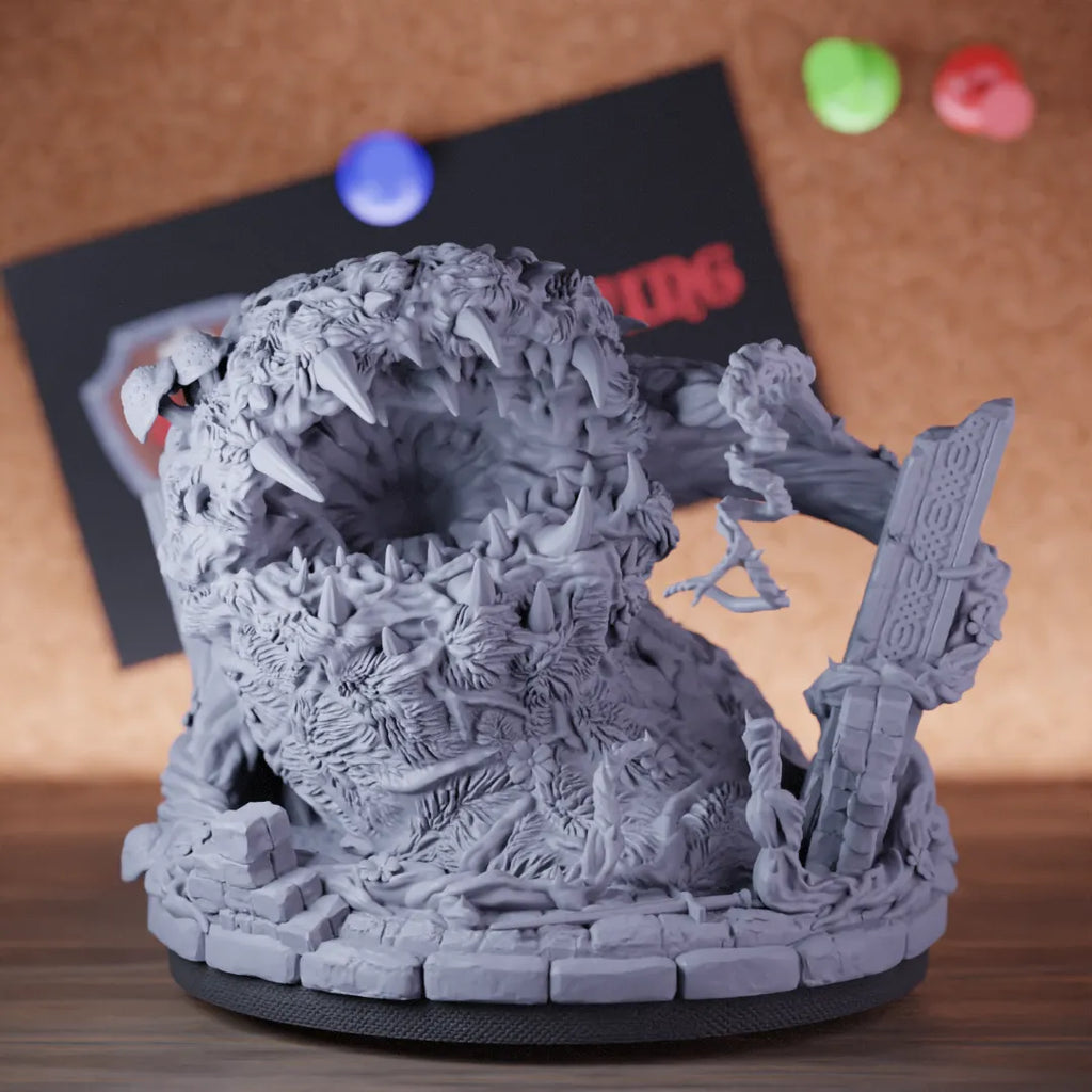 Highly detailed tendriculos plant creature miniature of DD, perfect for DnD 5e encounters, fantasy tabletop RPG campaigns, painting and display.