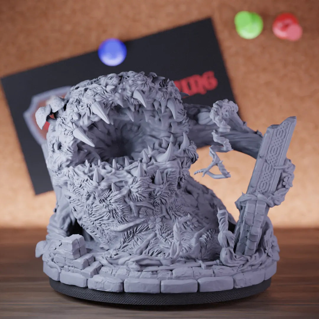 Highly detailed tendriculos plant creature miniature of DD, perfect for DnD 5e encounters, fantasy tabletop RPG campaigns, painting and display.