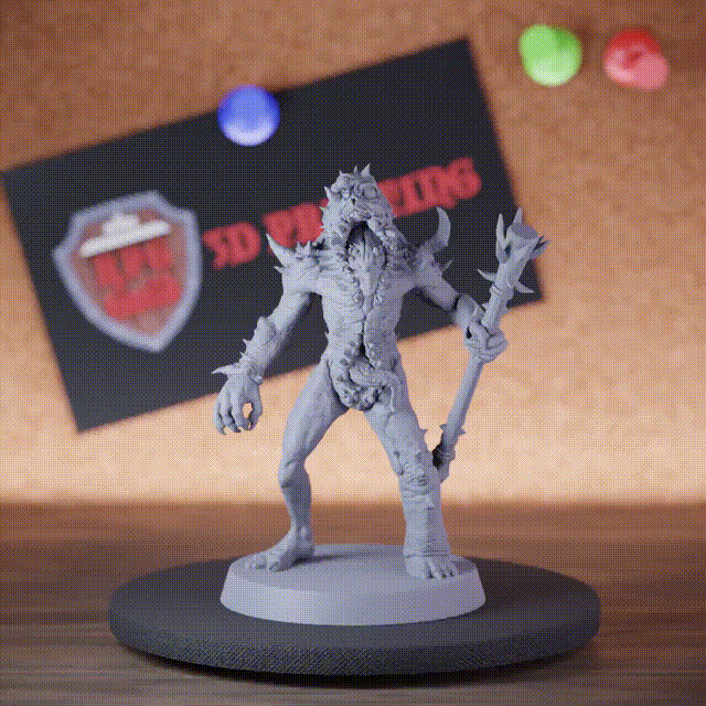 Rutterkin 5e | DnD Rutterkin Demon Staff Warrior Miniature
