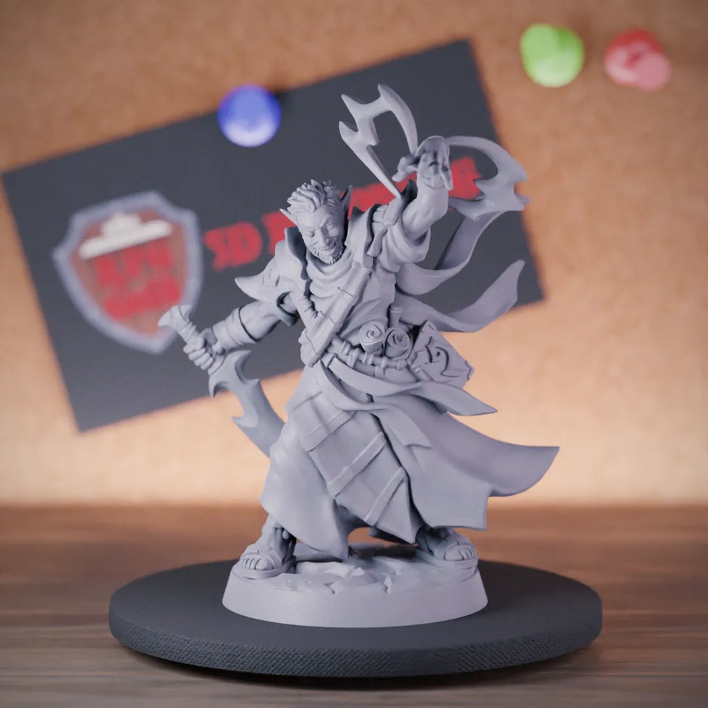 Half Elf 5e | DnD Half Elf Wizard Fighter Miniature | RPG Guild