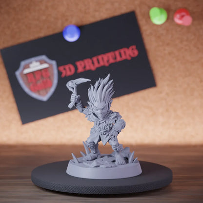 Halfling 5e | DnD Fighter Slingshot Miniature