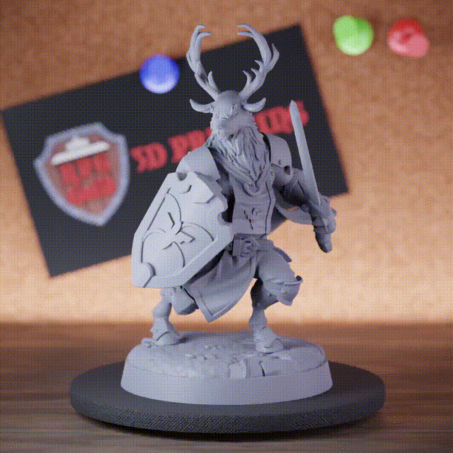 Hirschvolk 5e | DnD Hirschvolk Paladin Hirsch Miniatur 