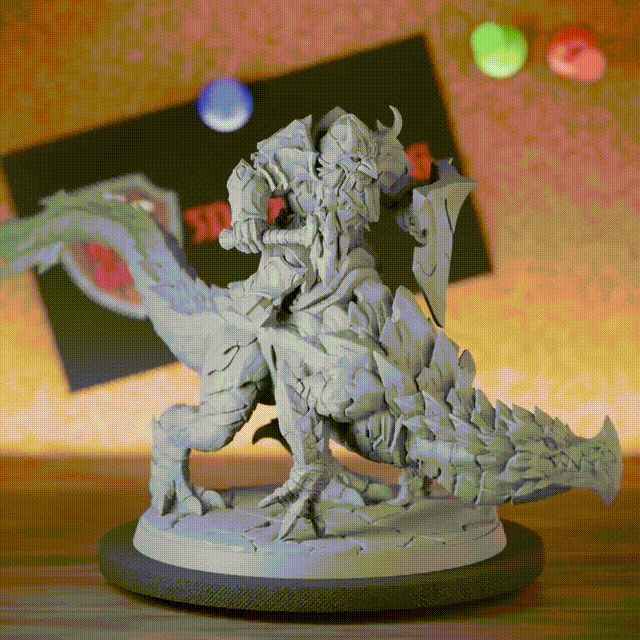 Dwarf 5e | DnD Dragonling Defender Dwarf Miniature
