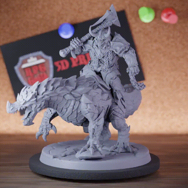 Zwerg 5e | DnD Drachenjunges Streitaxt Zwergenminiatur 