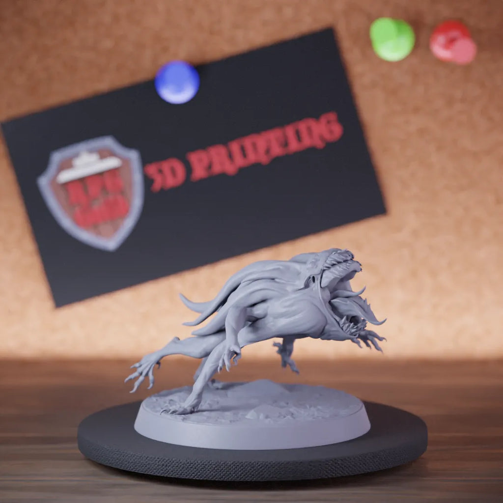 Highly detailed demon flame devilish flea jump miniature of DevilishFlea, perfect for DnD 5e encounters, fantasy tabletop RPG campaigns, painting and display.