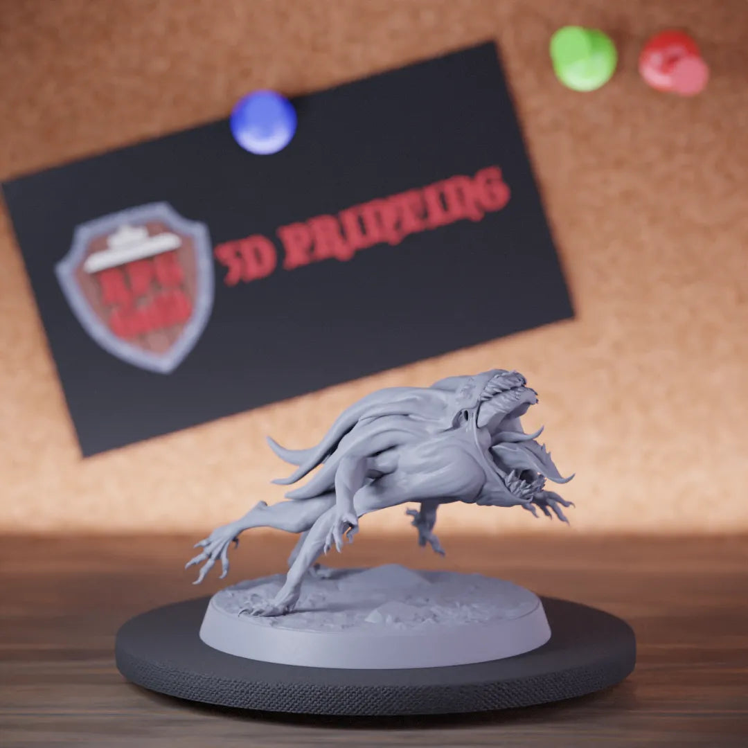 Highly detailed demon flame devilish flea jump miniature of DevilishFlea, perfect for DnD 5e encounters, fantasy tabletop RPG campaigns, painting and display.