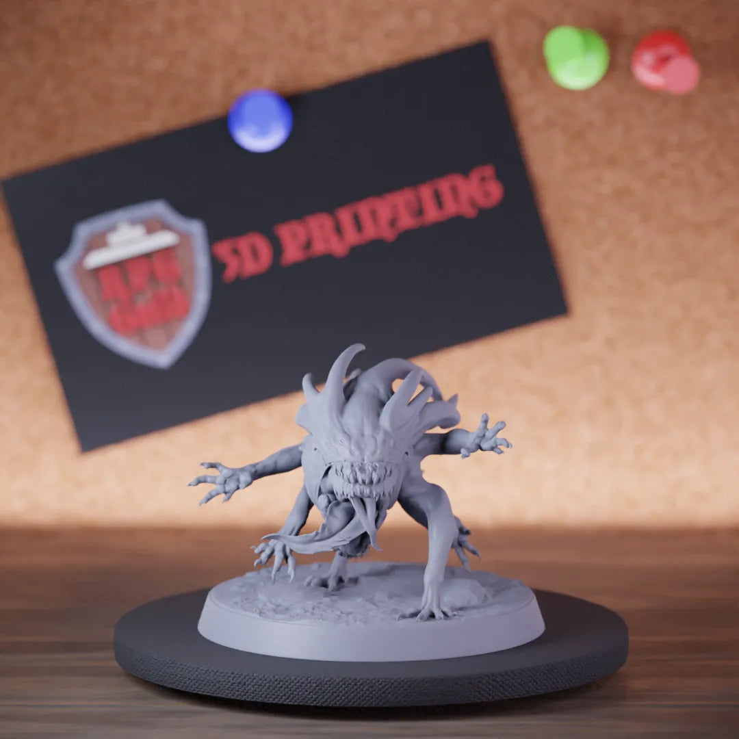 Highly detailed demon devilish flea stalk miniature of DevilishFlea, perfect for DnD 5e encounters, fantasy tabletop RPG campaigns, painting and display.