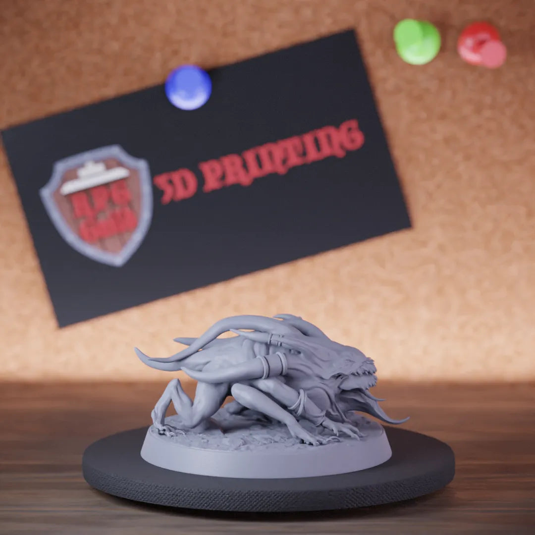 Highly detailed demon devilish flea stealth miniature of DevilishFlea, perfect for DnD 5e encounters, fantasy tabletop RPG campaigns, painting and display.