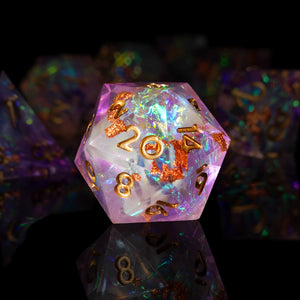 Handmade DnD Dice | Dice Set of 7 | Crystal Magic