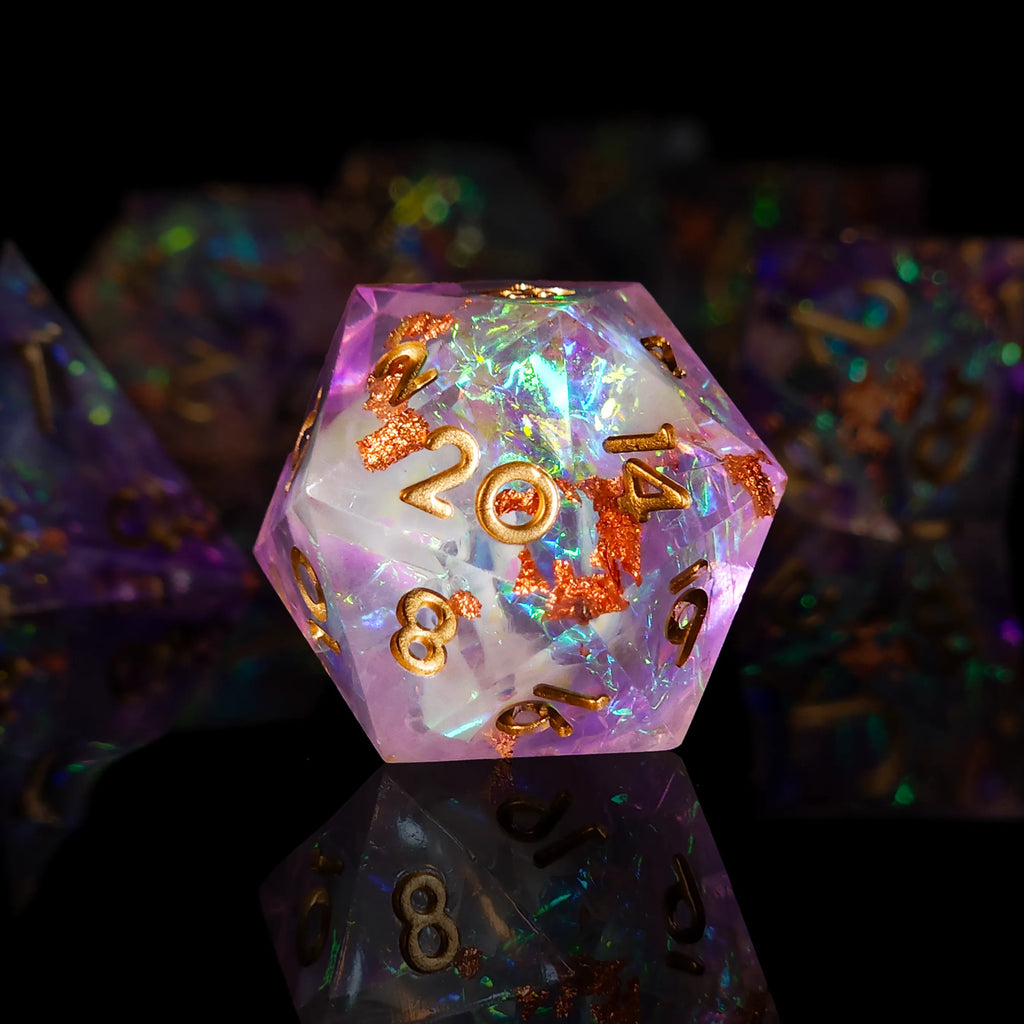 Handmade DnD Dice | Dice Set of 7 | Crystal Magic