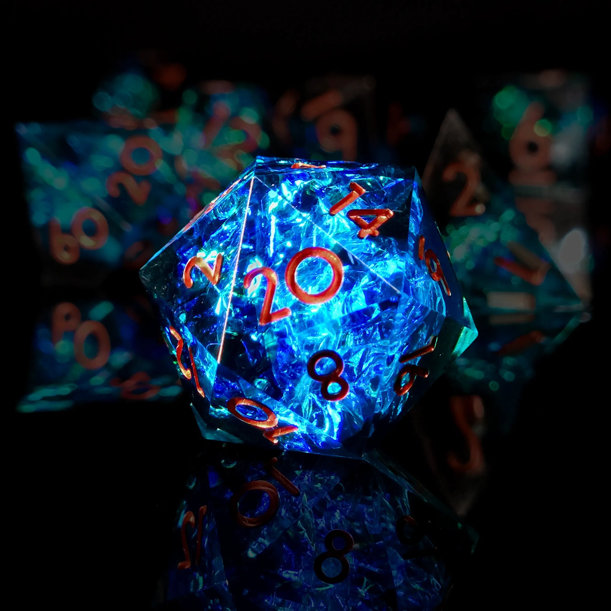 Handmade DnD Dice | Dice Set of 7 | Arcane Storm