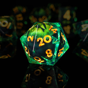 Handmade DnD Dice | Set of 7 | Dragon's Eye