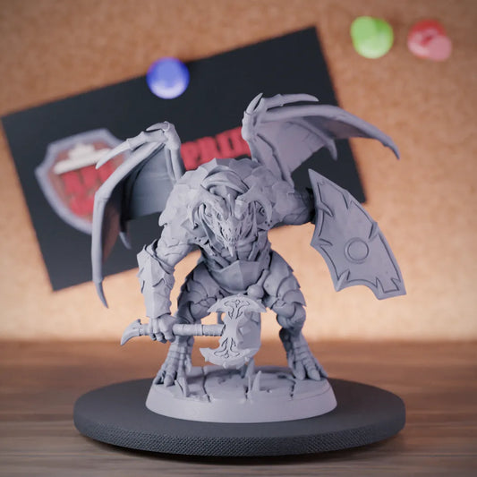 Dragonborn 5e | DnD Winged Axe Wielder Miniature