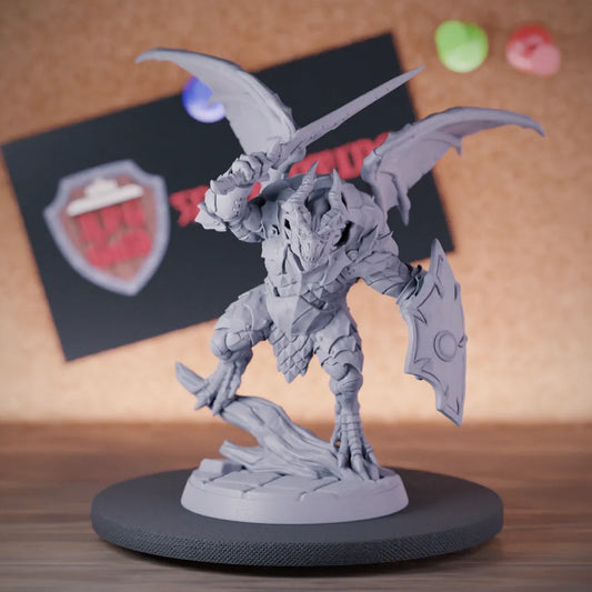 Dragonborn 5e | DnD Fighter Shield Sword Miniature