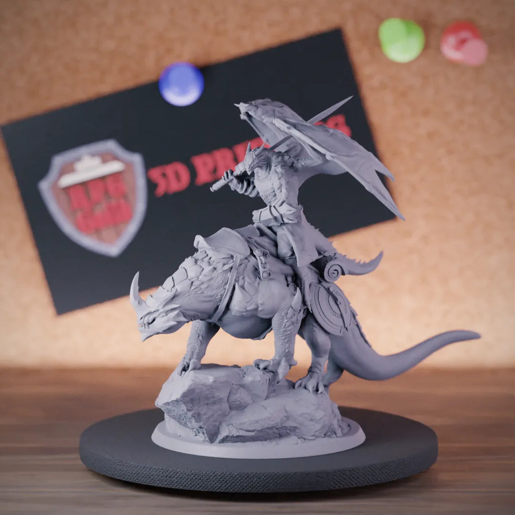 Dragonborn 5e | DnD Mounted Dragonborn Fighter Warrior | RPG Guild