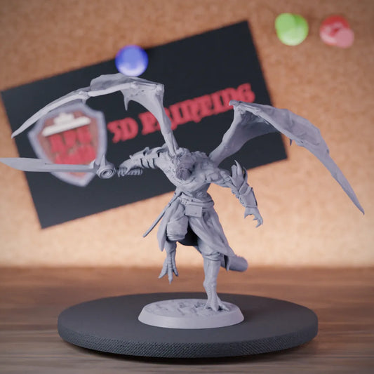 Dragonborn 5e | DnD Winged Dragonborn Warrior Miniature