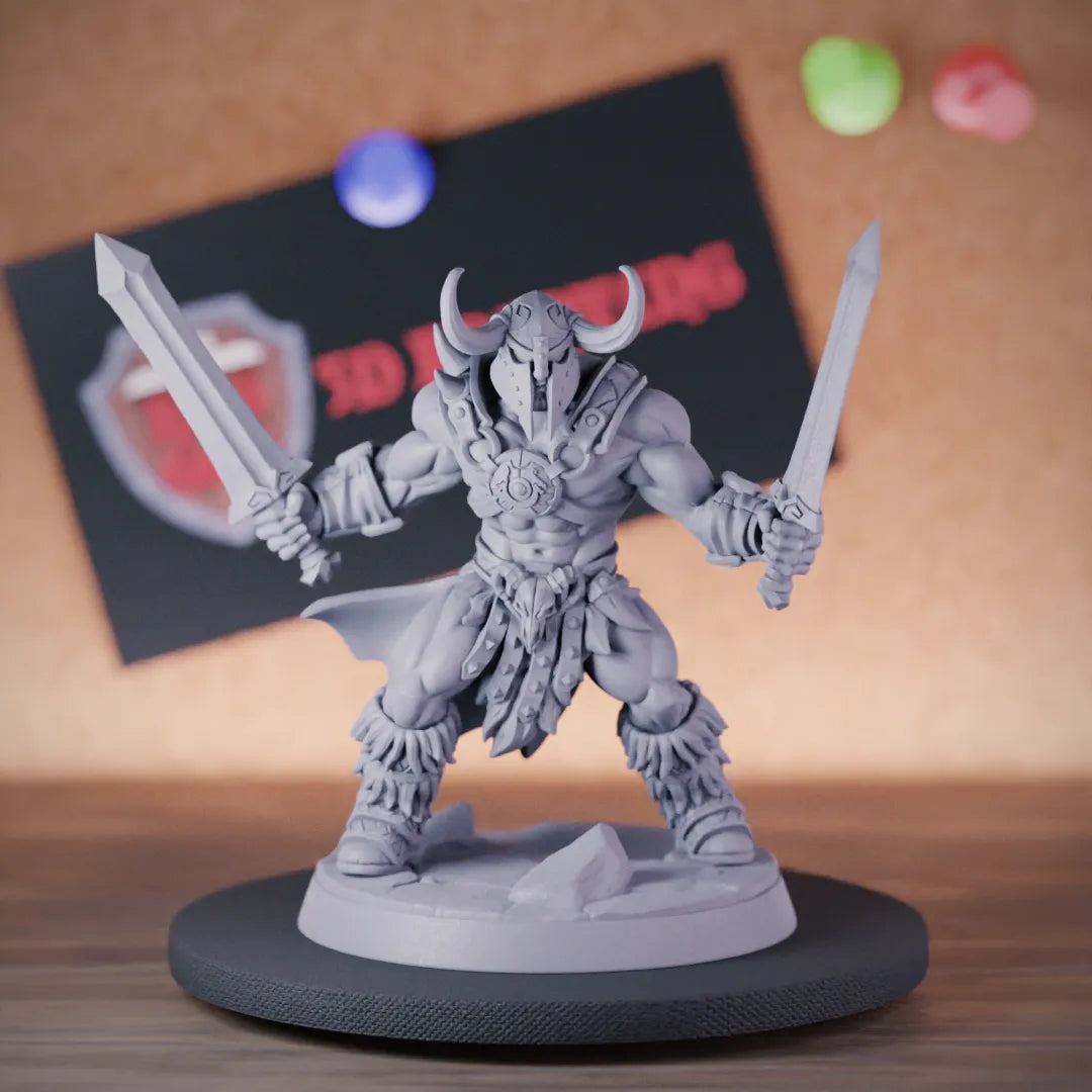 Barbarian 5e | DnD Double Sword Barbarian Miniature