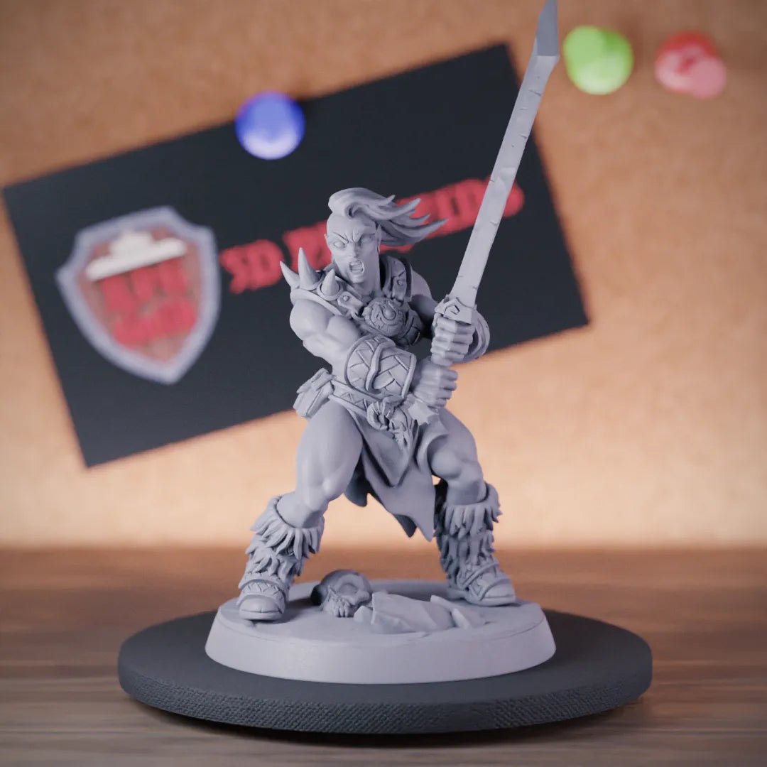 Fighter 5e | DnD Female Gladiator Fighter Miniature