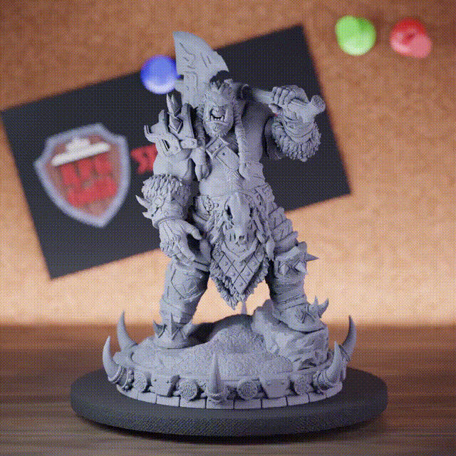 Ork 5e | DnD Ork Draumir Axt Barbarenminiatur 