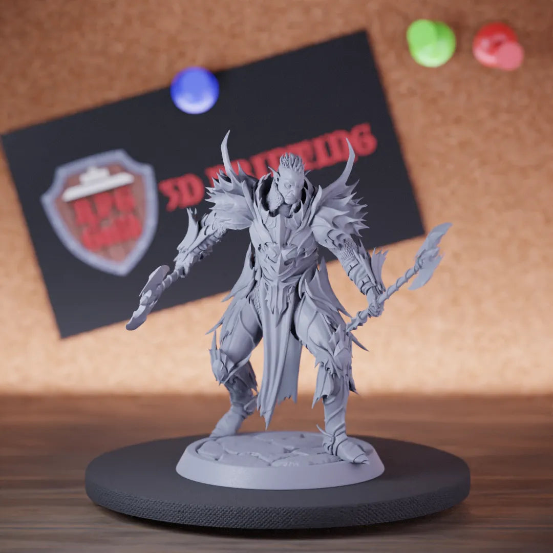 Drow 5e | DnD Paladin Drow Battleaxe Miniature