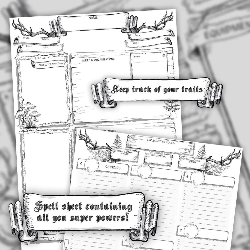 Printable DnD Character Sheet 5e PDF - Druid | RPG Guild