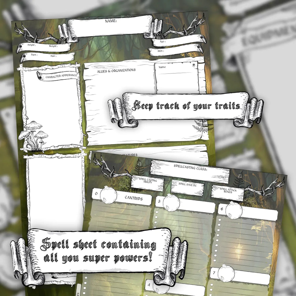 Printable DnD Character Sheet 5e PDF - Druid | RPG Guild